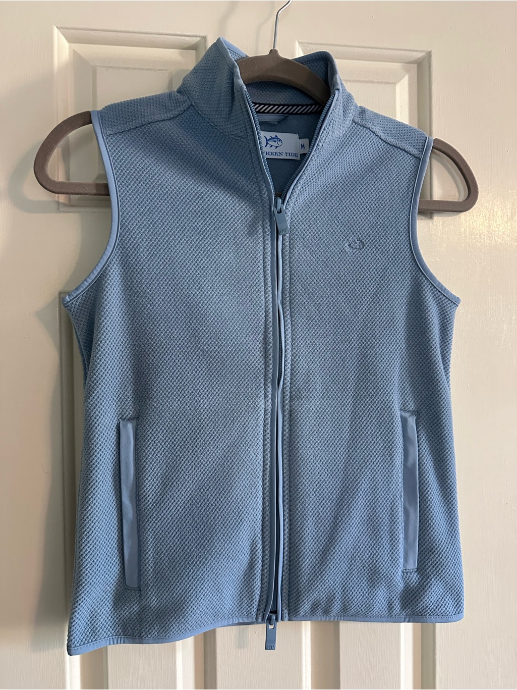 Southern Tide Youth Hucksley Quilted Vest In Mountain Spring Blue